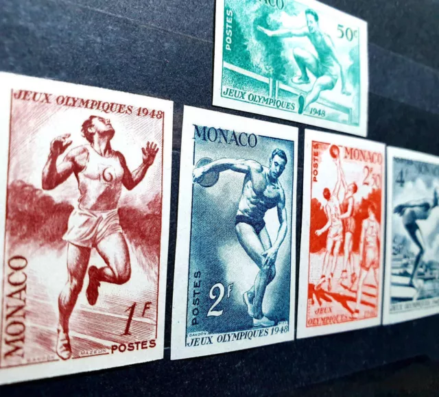 Monaco 1948 imperf - Olympics - MNH - Full Set - Yvert €63.00+