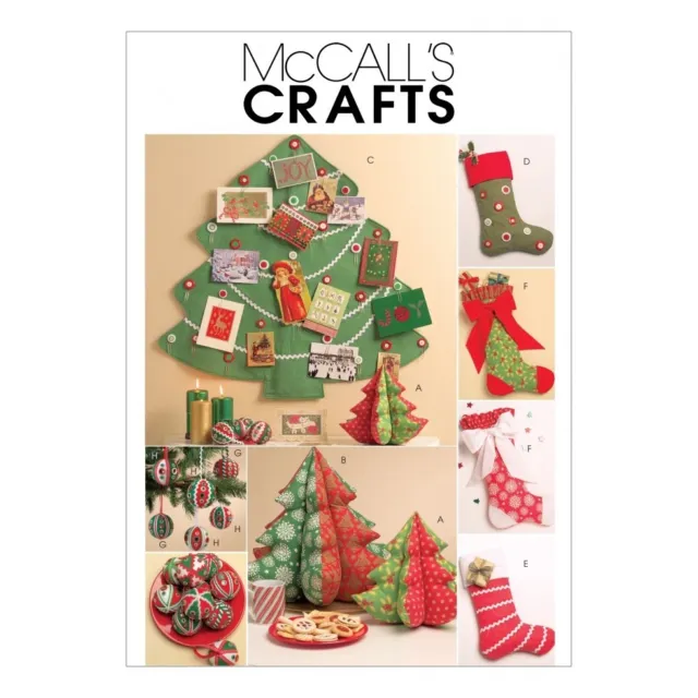 McCalls Crafts Easy Sewing Pattern 5778 Christmas Stockings & Decorations...