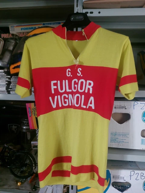 Maillot De Cyclisme Vintage En Laine Des Années 70 - Maglia Ciclismo - Style Eroica - État Porté