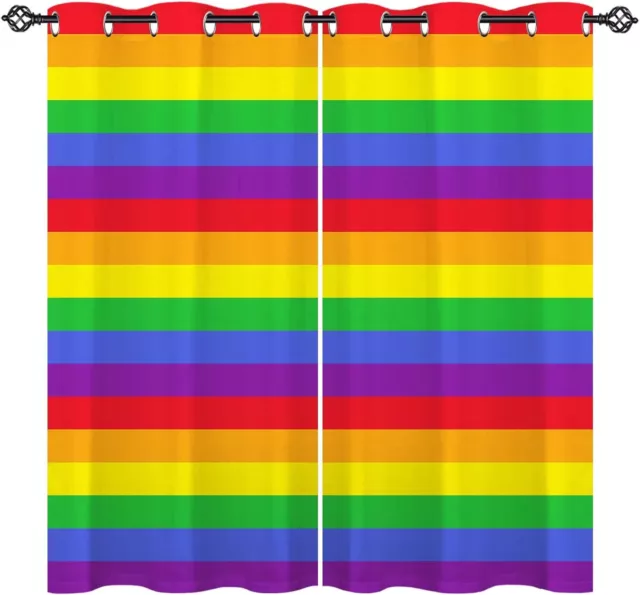 Lesbian Lgbt Curtains Bedroom Living Room Ring Blackout Door Decor UV Protect