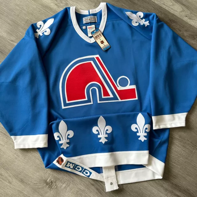Mail day! Authentic CCM Vintage 6100 Quebec Nordiques Home. Likely to  become a Sakic or Forsberg someday. : r/hockeyjerseys