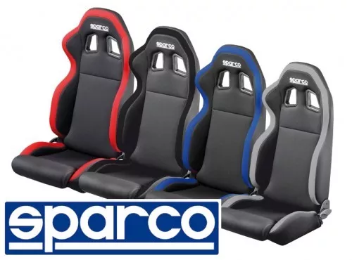 Siège Sportif SPARCO Erre 100, Noir-Bleu en Tissu My 2022