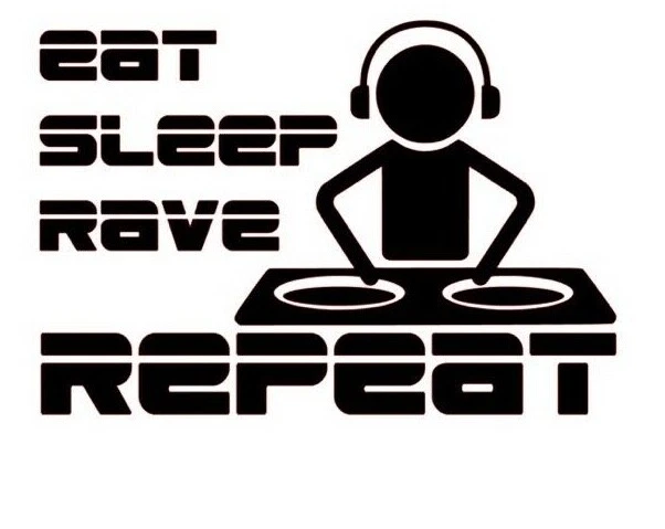 EAT SLEEP RAVE REPEAT sticker