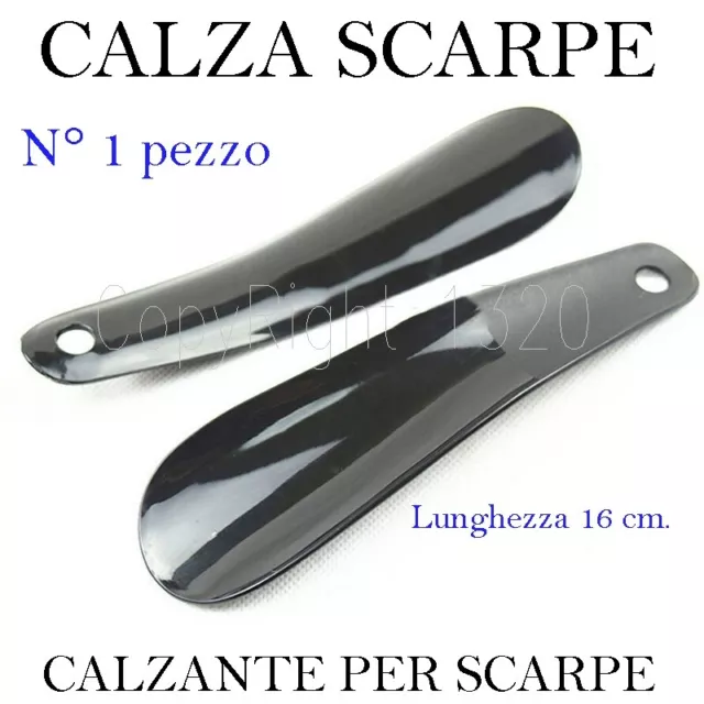 CALZASCARPE CALZANTE CALZA SCARPE n° 1 pz nero 16 cm corto da viaggio CORNO LEVA