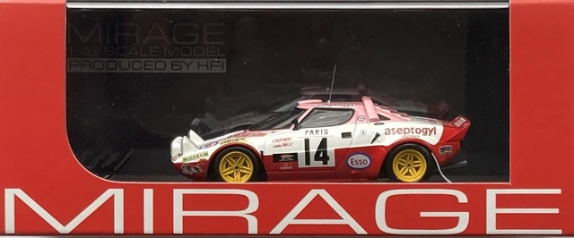 Miniature HPI-MIRAGE 1/43 – Lancia Stratos HF – B. Darniche – Tour De Corse 1981 – N°10 – Boîte Fermée