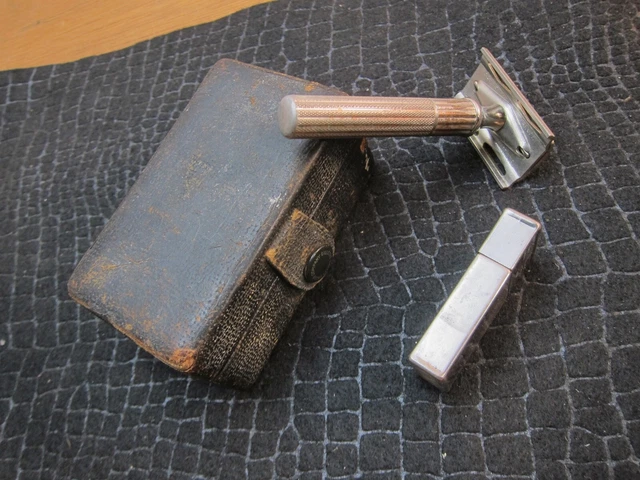 ANTIQUE 1930s GILLETTE COMB DE SAFETY RAZOR : 3 PCS. 4