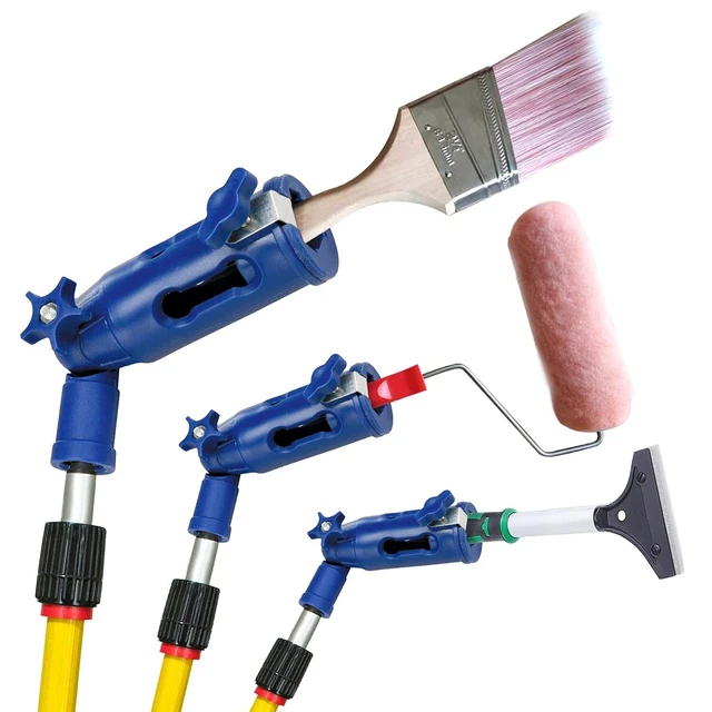 Multi-Angle Paint Brush Extender -  Edger Tool for High Ceilings, Walls,...