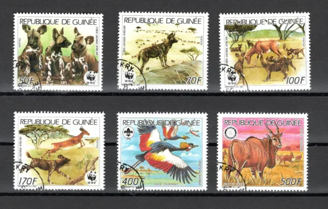 Guinea 1987 WWF/Rotary/Pfadfinder. Gefährdete Tiere.