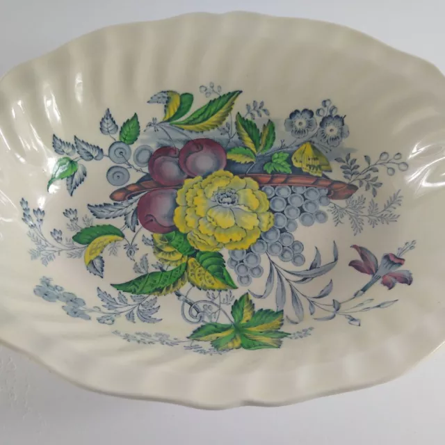 VTG Royal Doulton The Kirkwood Serving Bowl Multicolor D5130 Scalloped 10 3/8" 2