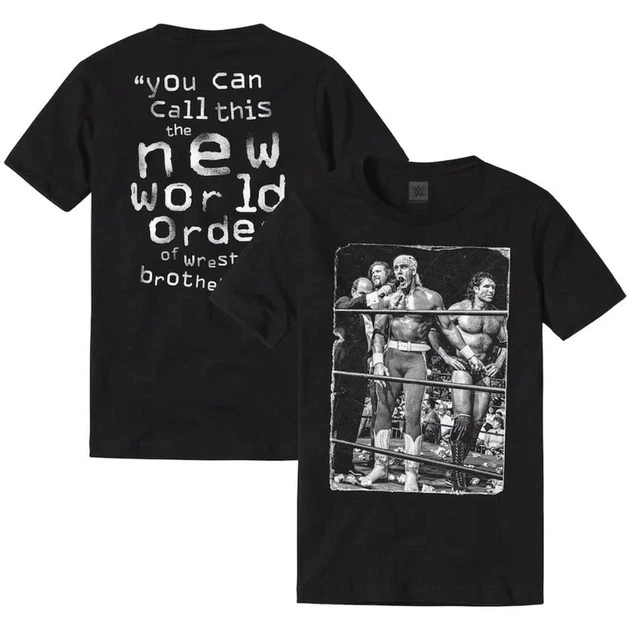 NWO HULK HOGAN Classic WWE Wrestling Tee Shirt Front &amp; Back Print Size ...
