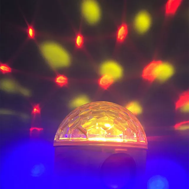 Rotating LED Night Lamp USB Disco Stage Party Ball Colorful Light (White)
