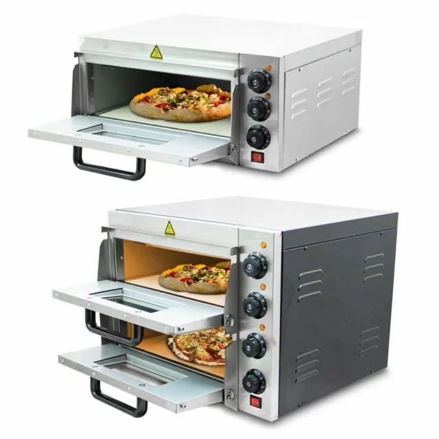 BITUXX Elektrischer Pizzaofen Pizzabackofen Pizzamaker Gastro Backofen