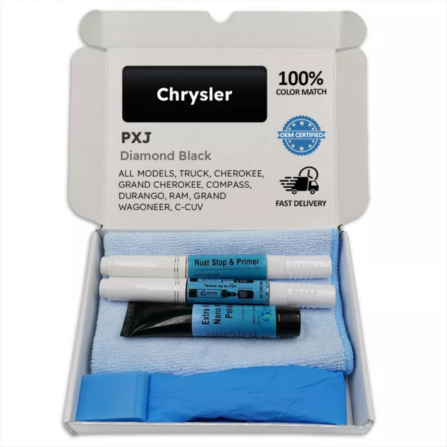 PXJ Diamond Black Touch Up Paint for Chrysler TRUCK CHEROKEE GRAND COMPASS DURA