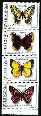 Sweden 1993 Booklet pane Butterflies. Engraver Slania. MNH