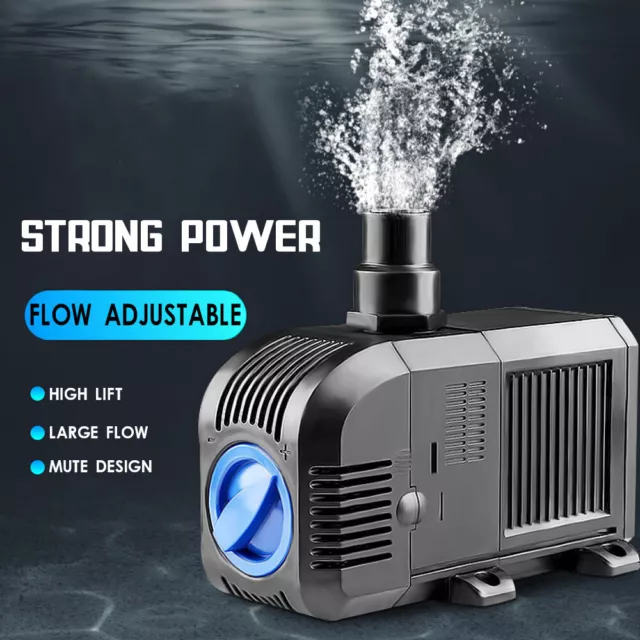 Adjustable Submersible Fish Tank Fountain Pond Flow Aquarium Pump Water Marine