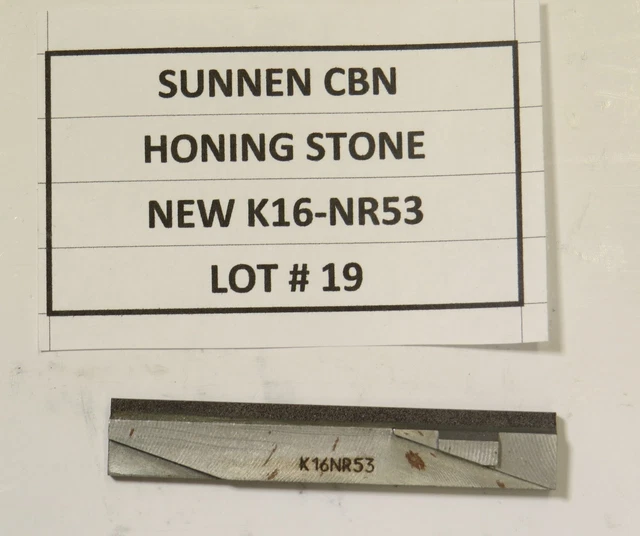 SUNNEN CBN HONING Stone New K16Nr53 Honing Stone Lot 19 £19.86