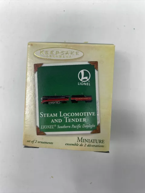 Steam Locomotive And Tender`2004`Miniature-Southern Pacific,RR,Hallmark Ornament