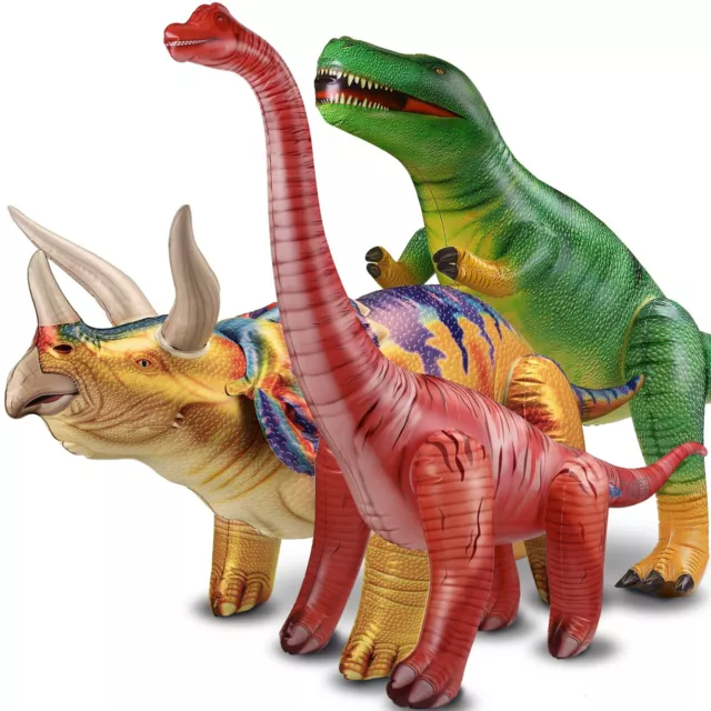 3 Pack Giant&#160;Inflatable Dinosaur Toys, Large Size Realistic&#160;Blow Up Di