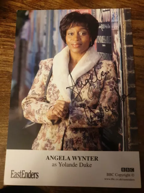 BBC EastEnders Yolande Duke Angela Wynter Hand Signed Cast Card Autograph
