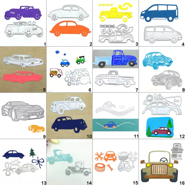 Traffic Car Cutting Dies Metal Stencil DIY Scrapbook Album Paper Card Craft Van