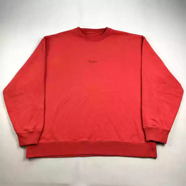 Acne Studios Sweatshirt Mens XL Red Stockholm Logo Pullover Crewneck Long Sleeve