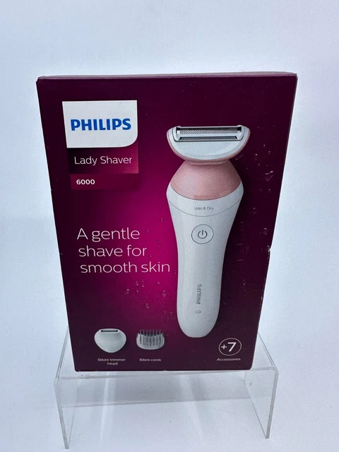 Philips Rasoio da donna serie SIGILLATO 6000 BRL126 pettine da taglio senza fili bagnato + asciutto