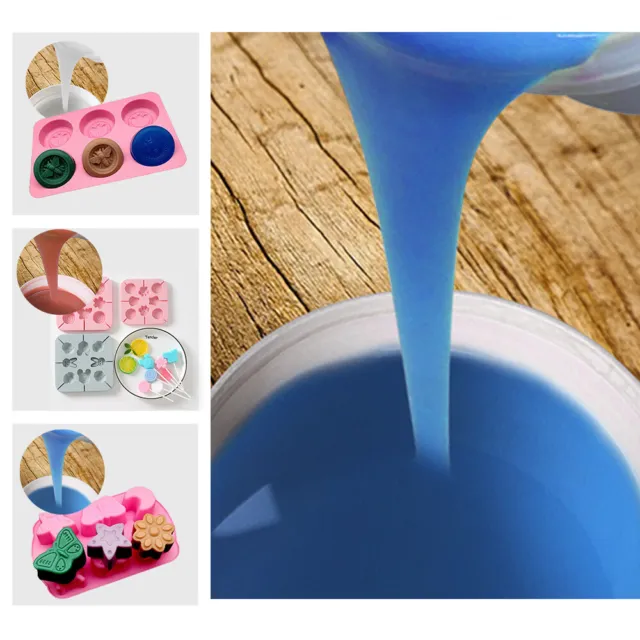 SH25 Liquid Silicone Rubber Mould Making Kit 100:3 Mix - 1Kg 2Kg 5Kg 10Kg Blue