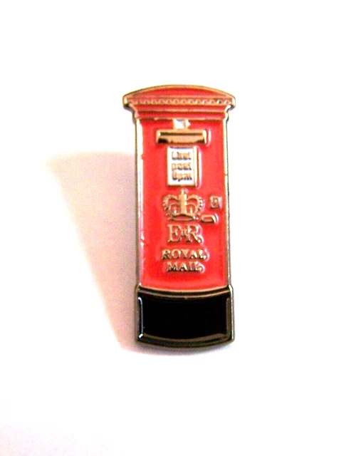 Spilla Smaltata 'Red Post Box' (Cassetta Postale Inglese) - Distintivo Da Bavero, London UK