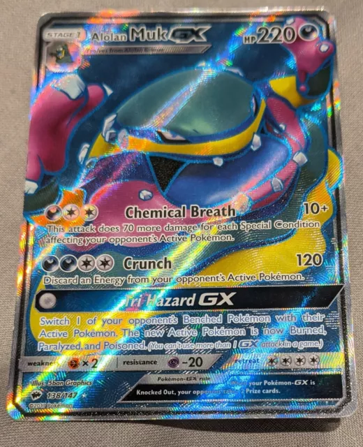 Alolan Muk GX Full Art - brennende Schatten - Ultra selten - 138/147