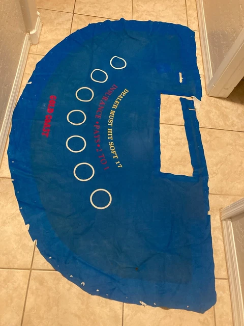 Gold Coast Casino Blackjack Table Layout Felt Blue  Blackjack Table Layout Rough