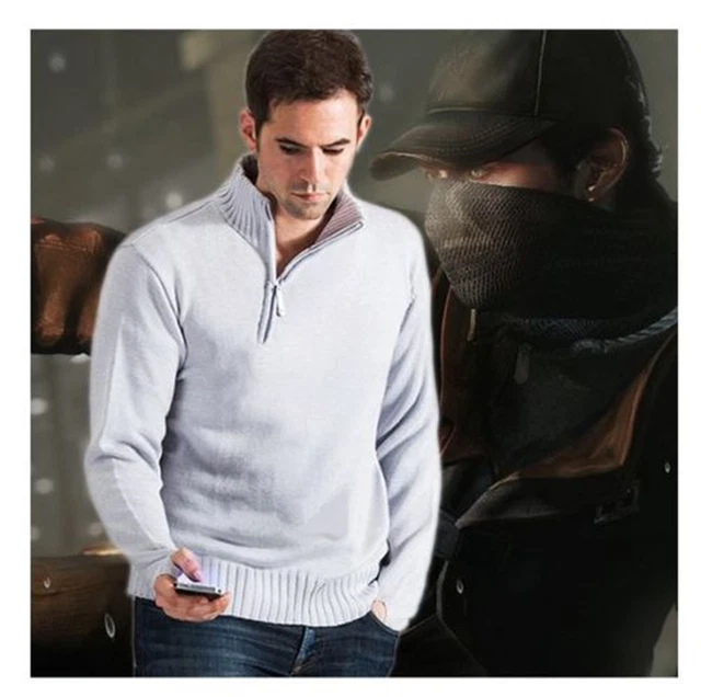 Autumn Winter Causal Watch Dogs Aiden Pearce Sweater Knitted Warm Cosplay Hoodie