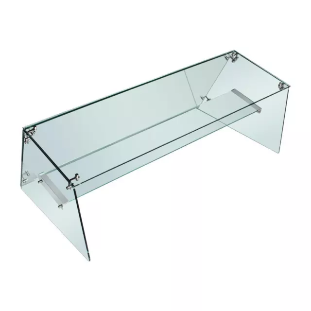 Polar Glass Surround for GM498 with Interior Shelf, Easy Clean & Install Design