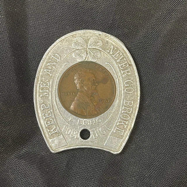 Keep Me And Never Go Broke Wheat Penny Horseshoe Dusquesne Beer