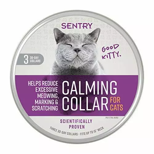 Sentry Industries Calming Collar for Cats 3Ct, Purple  Assorted Sizes