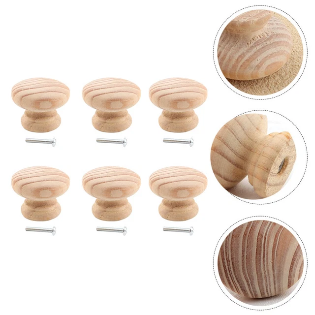 12 Pcs Wood Drawer Pulls Round Glass Drawer Knobs Drawer Handle Cupboard Pulls 9