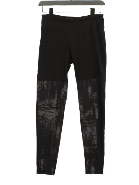 Reebok Pantaloni della Felpa Sportivi Donna M Grafica Nera 100% Elastan
