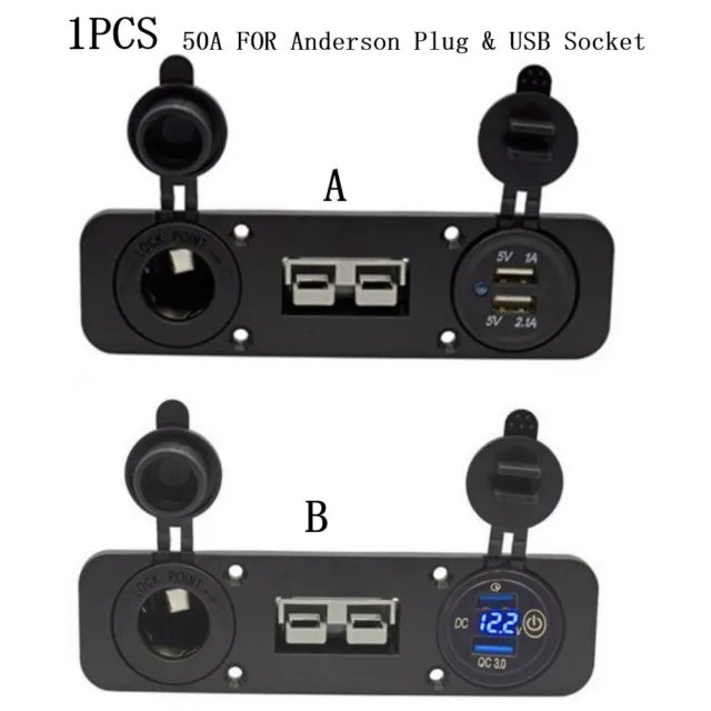 1PCS 50A FOR Anderson Plug USB 3.0 Receptacle-Flush Mount Recessed Plate