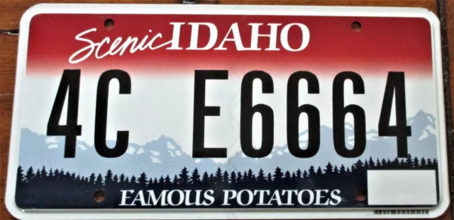 Scenic Idaho Famous Potatoes License Plate # Triple 666 Mint