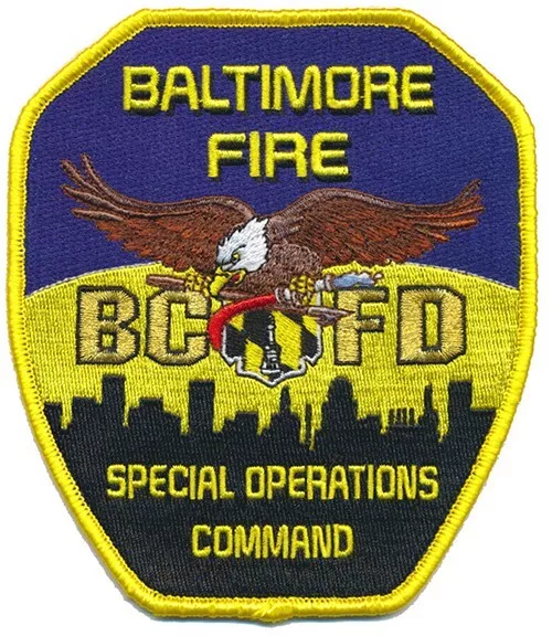 Baltimore City Fire Department Special Operations Command NEW Fire Patch .