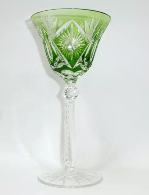 Glas Kristallglas Val. St. Lambert um 1920 grün