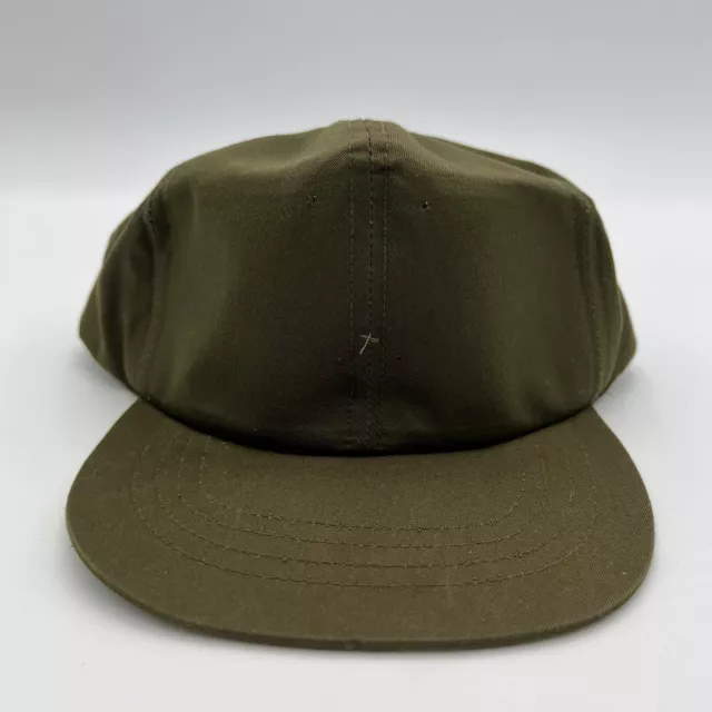 Vintage 70s 1978 Men's Military Sage Green Cap Hat Size 7 Fitted Post Vietnam