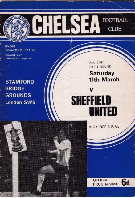 Chelsea V Sheffield United Fa Cup 11/3/67