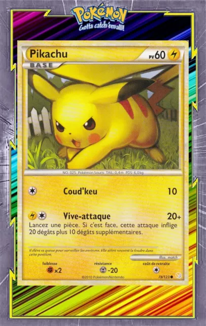 Pikachu - HS01:HeartGold SoulSilver - 78/123 - Carte Pokemon Française
