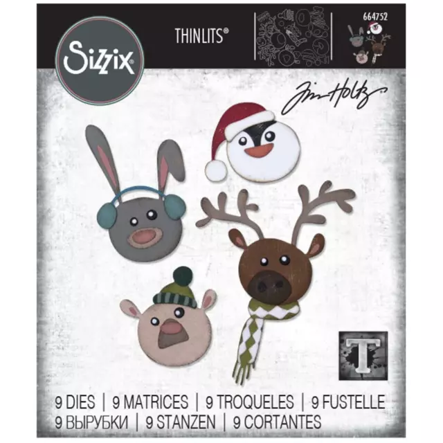 Sizzix Tim Holtz Thinlits Die Set - Winter Critters - 664752