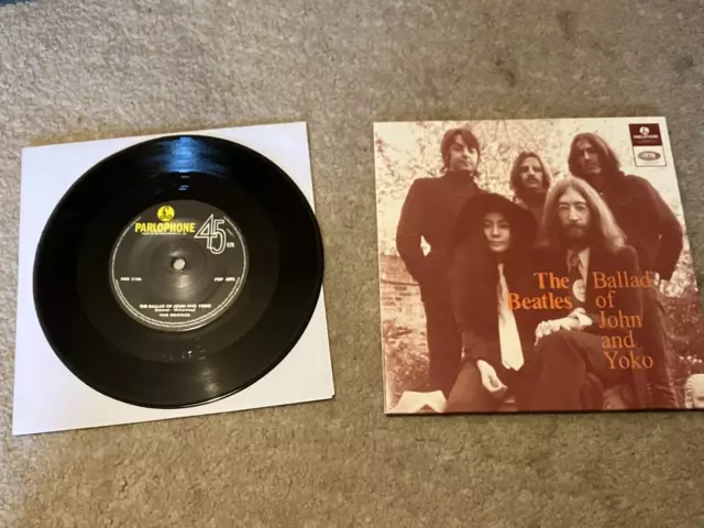 Vintage Collectable The Beatles 7 Inch Reproduction Single. Ballad Of