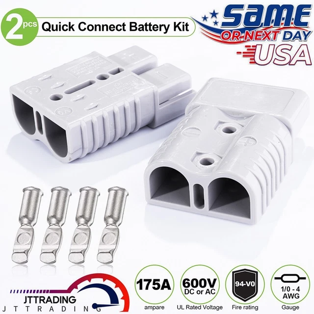 BATTERY PLUG QUICK Connect Disconnect Electrical Kit 1/0 Ga. Winch