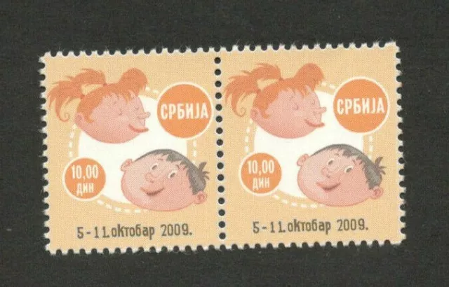 Serbia - Mnh** Pair Stamps-Children's Week - 2009.