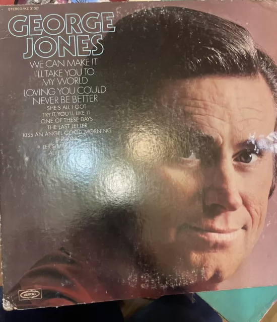 VTG George Jones Self Titled 1972 Vinyl LP Record KE 31321 Epic