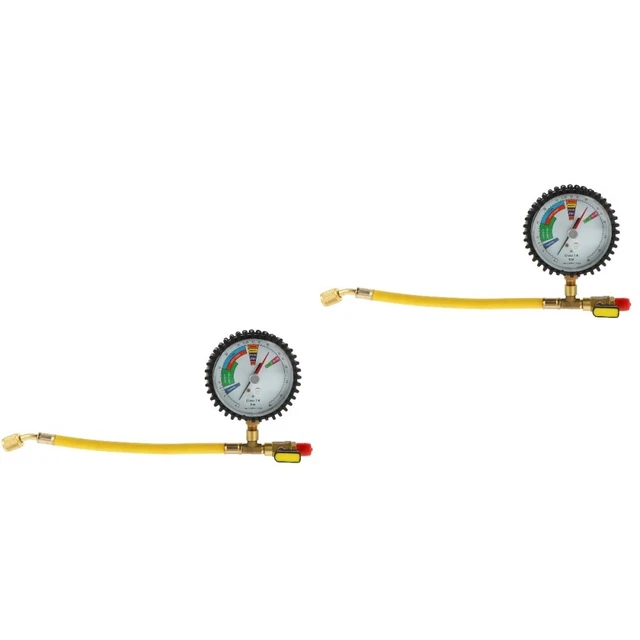 Confezione da 2 liste di controllo ottone test azoto aria condizionata indicatore climatizzatore