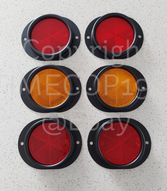 NEW HUMVEE BLACK REFLECTOR KIT 6 pc HMMWV Hummer H1 M998 M1123 M1151